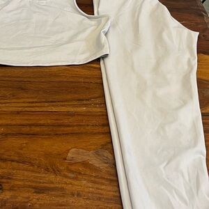 Women's Light Gray High-Waist Stretch Jumpsuit